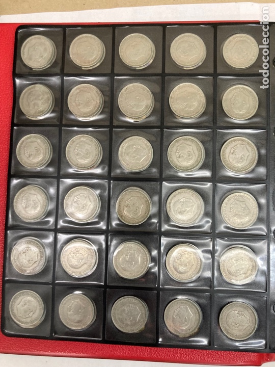 Monedas Franco: 30 monedas de cinco pesetas 1957 E67 E69 E68 E61 - Foto 5