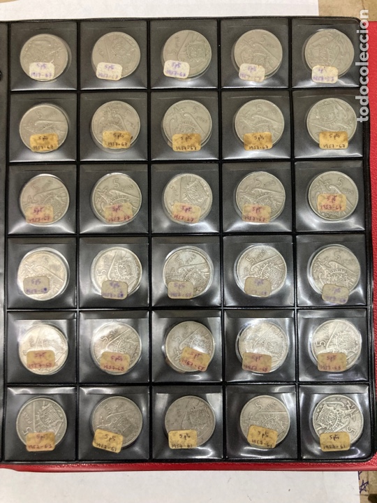 Monedas Franco: 30 monedas de cinco pesetas 1957 E67 E69 E68 E61 - Foto 1