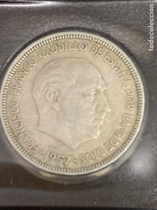 Monedas Franco: 29 monedas de cinco pesetas 1957 E61 E62 E64 E65 E66 - Foto 8