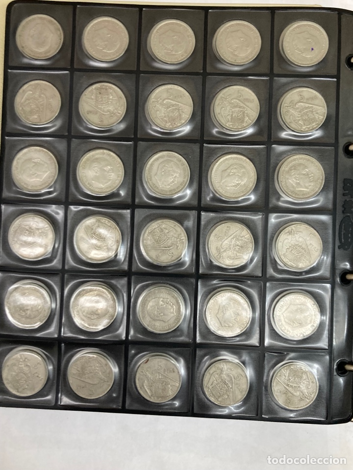 Monedas Franco: 30 monedas de 5 pesetas 1957 E72 - Foto 6
