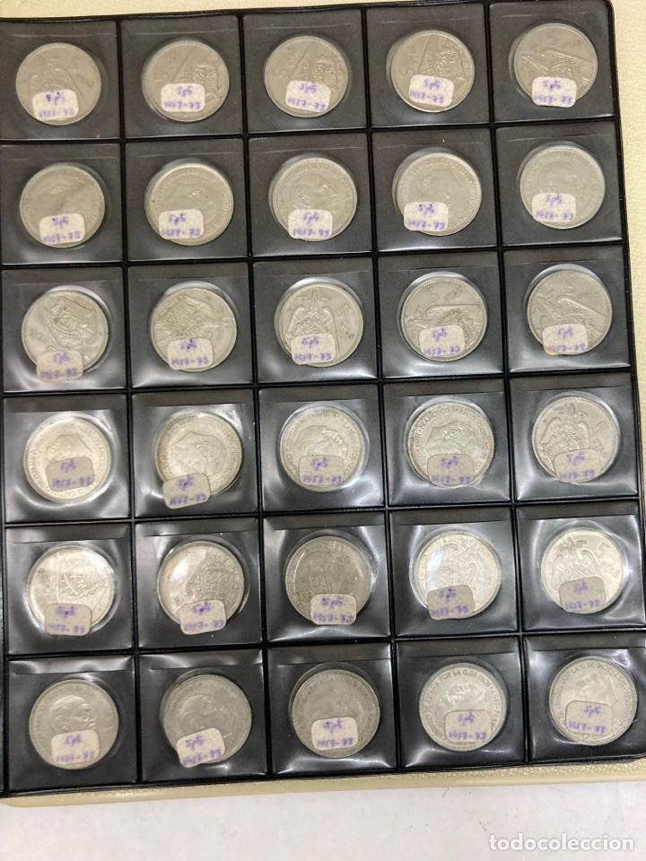 Monedas Franco: 30 monedas de 5 pesetas 1957 E73 - Foto 1