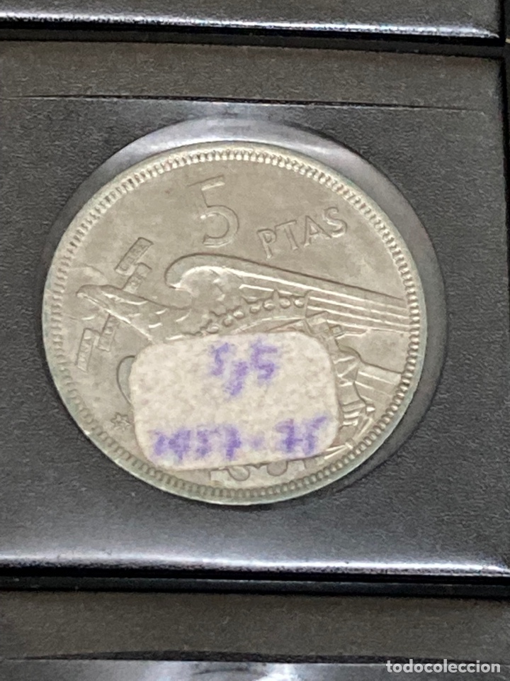 Monedas Franco: 30 monedas de 5 pesetas 1957 E75 - Foto 2