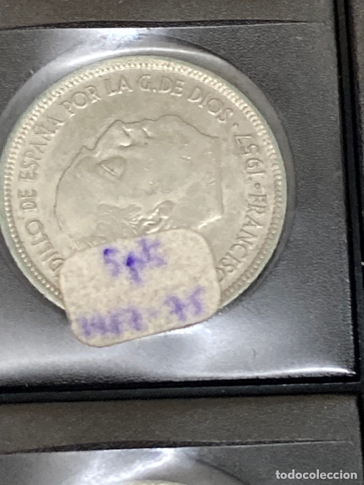 Monedas Franco: 30 monedas de 5 pesetas 1957 E75 - Foto 4