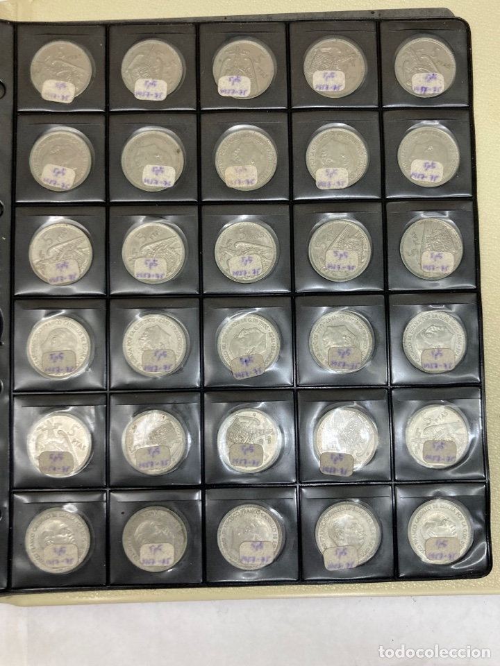 Monedas Franco: 30 monedas de 5 pesetas 1957 E75 - Foto 1