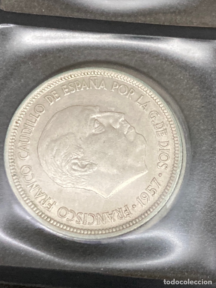 Monedas Franco: Moneda de 5 pesetas 1957 E71 - Foto 8