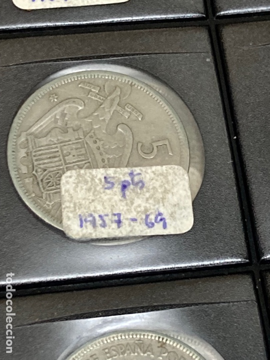Monedas Franco: 28 monedas de 5 pesetas 1957 E69 - Foto 3
