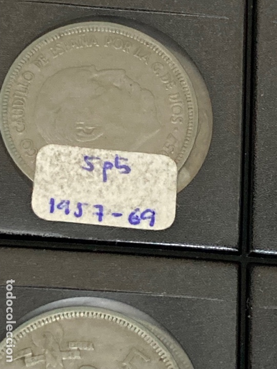 Monedas Franco: 28 monedas de 5 pesetas 1957 E69 - Foto 5