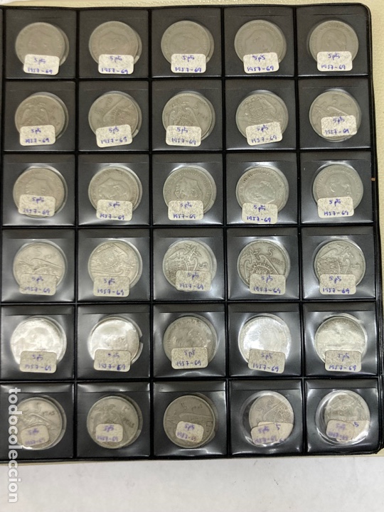 Monedas Franco: 28 monedas de 5 pesetas 1957 E69 - Foto 1