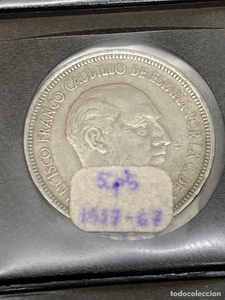 Monedas Franco: 30 monedas de 5 pesetas 1957 E68 E67 - Foto 4