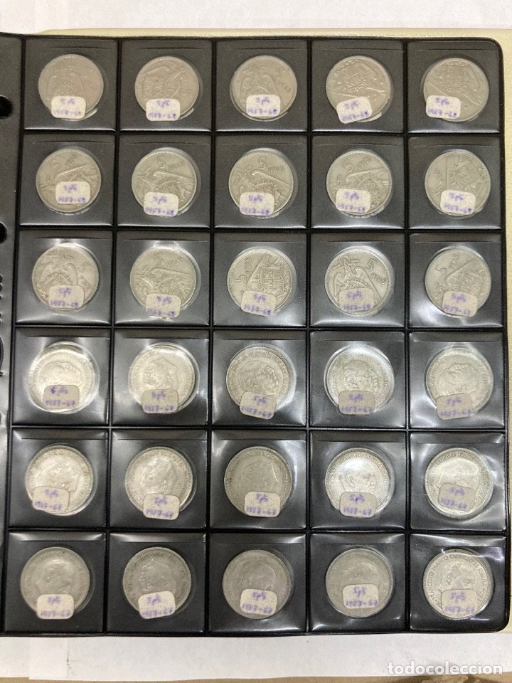Monedas Franco: 30 monedas de 5 pesetas 1957 E68 E67 - Foto 1