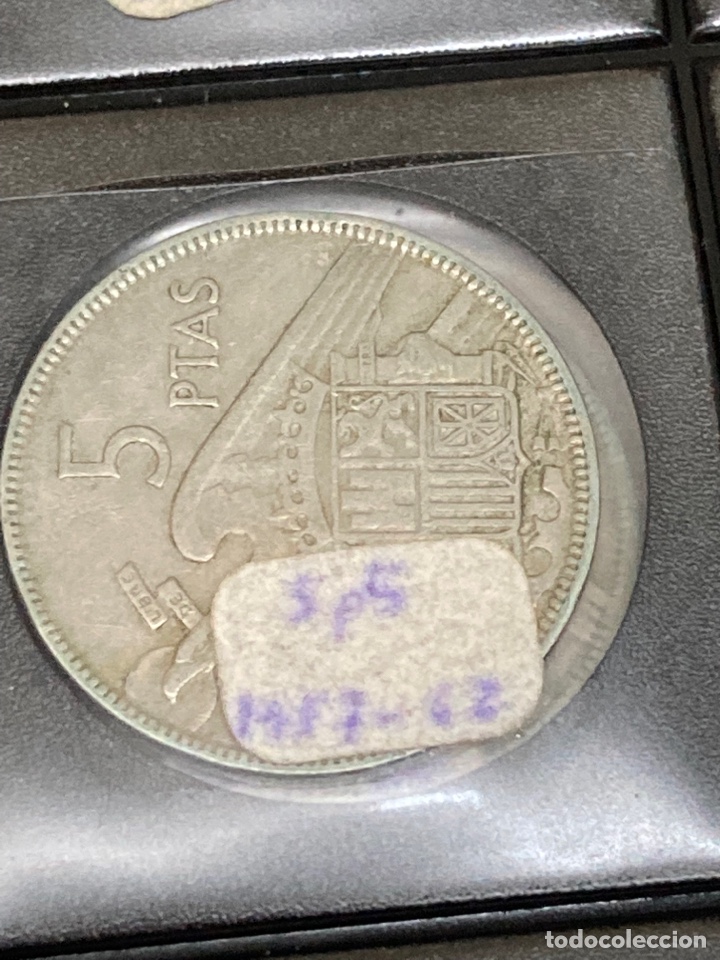 Monedas Franco: 30 monedas de 5 pesetas 1957 E61 E62 - Foto 3