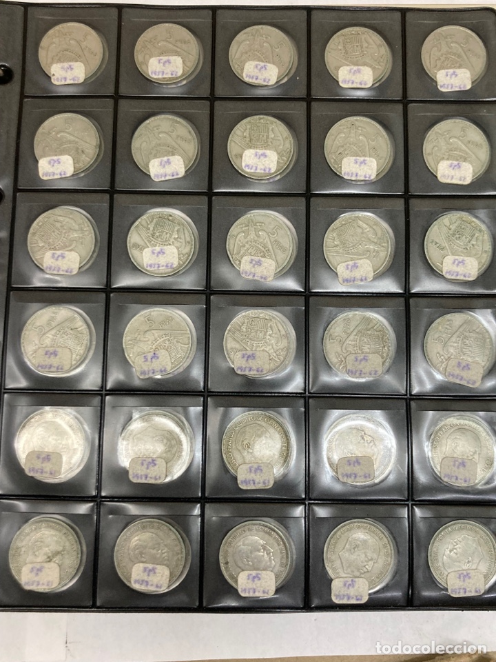 Monedas Franco: 30 monedas de 5 pesetas 1957 E61 E62 - Foto 1