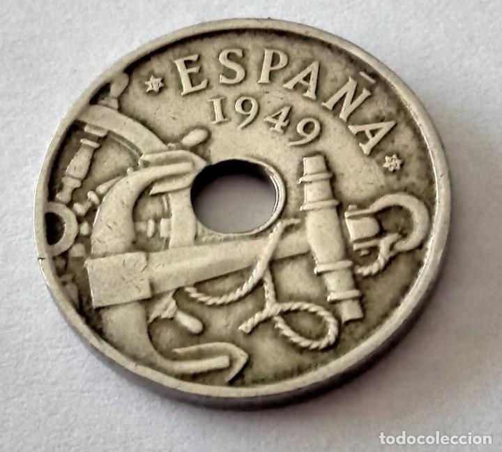 Monedas Franco: Moneda espa&ntilde;ola 50 c&eacute;ntimos 1949✴52 - Foto 3