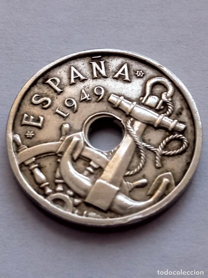 Monedas Franco: Moneda espa&ntilde;ola 50 c&eacute;ntimos 1949✴53 - Foto 2