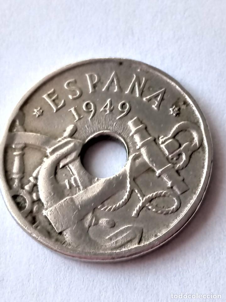 Monedas Franco: Moneda espa&ntilde;ola 50 c&eacute;ntimos 1949✴54 - Foto 2