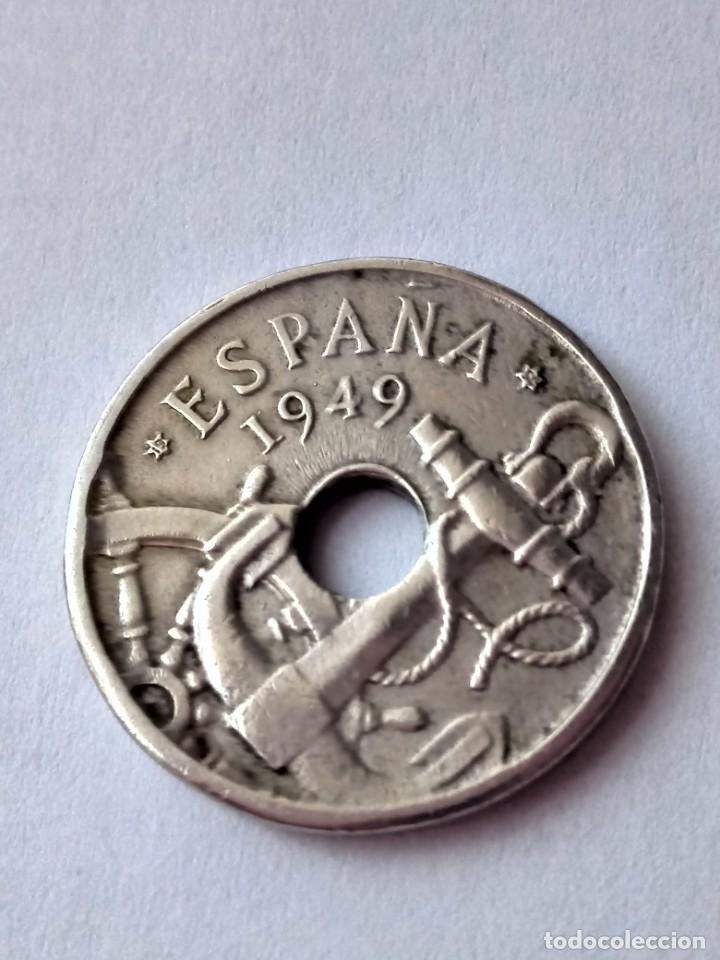 Monedas Franco: Moneda espa&ntilde;ola 50 c&eacute;ntimos 1949✴54 - Foto 3