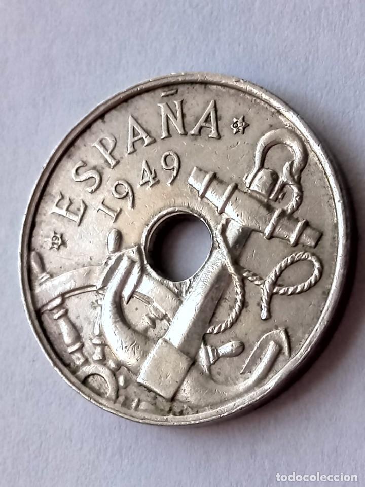 Monedas Franco: Moneda espa&ntilde;ola 50 c&eacute;ntimos 1949✴62 - Foto 1