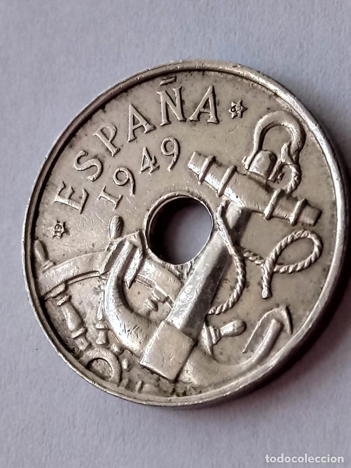 Monedas Franco: Moneda espa&ntilde;ola 50 c&eacute;ntimos 1949✴62 - Foto 2