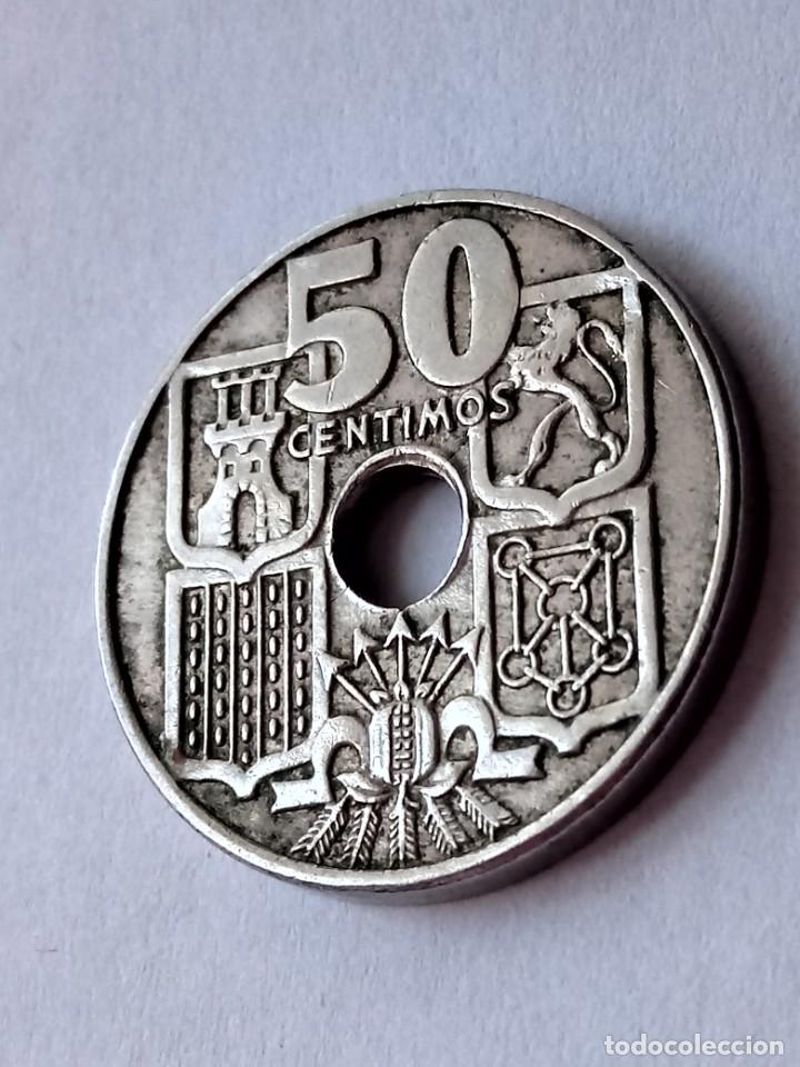 Monedas Franco: Moneda espa&ntilde;ola 50 c&eacute;ntimos 1963✴64 - Foto 2