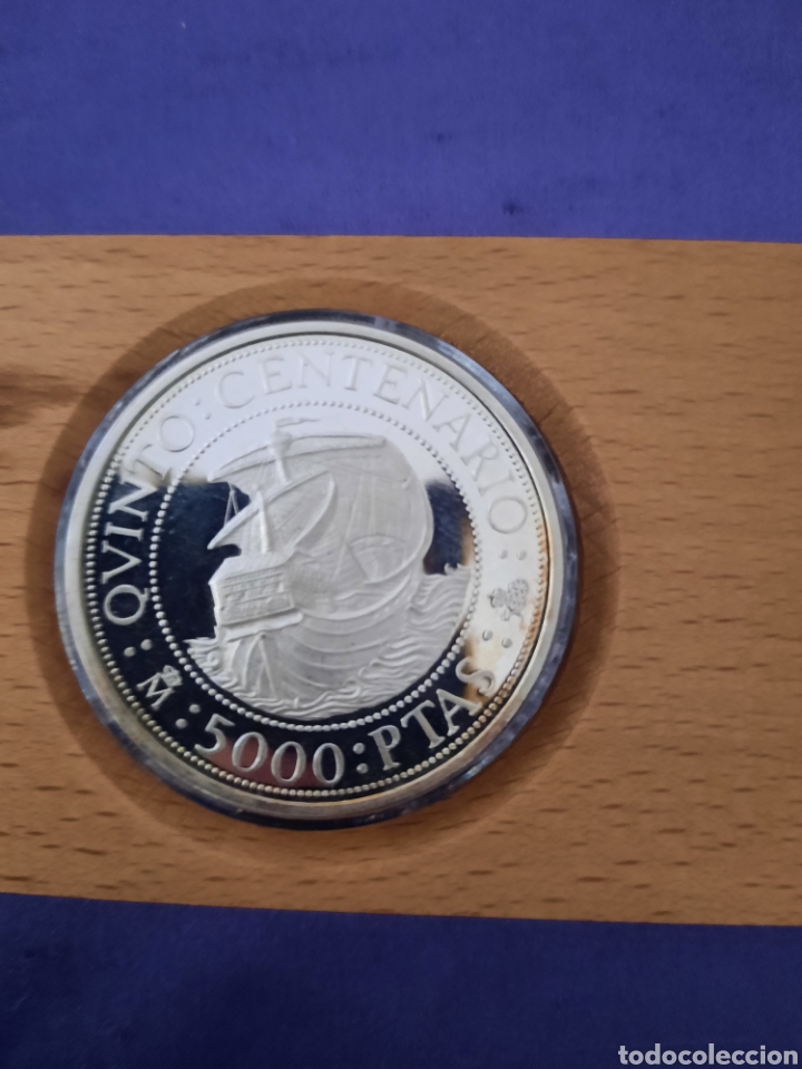 Monedas Franco: Moneda V centenario plata 925 Santa Maria 1989 serie 1