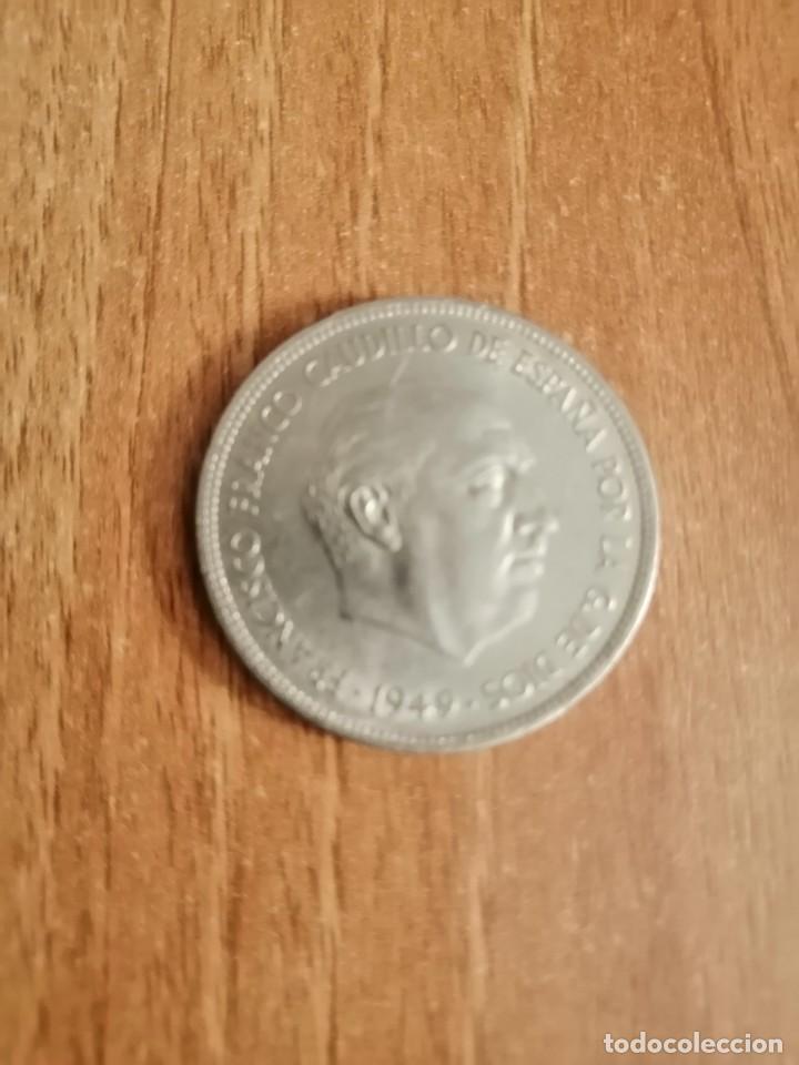 Monedas Franco: MONEDA DE CINCO PESETAS A&Ntilde;O 1949 - Foto 1