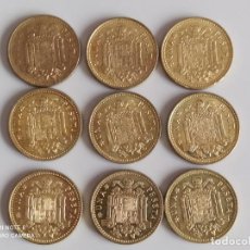 Monedas Franco: SERIE DE 9 VALORES DE 1 PTA DE 1966 (*67,68,69,70,71,72,73,74 Y 75)...SIN CIR...... LAS DE LAS FOTOS. Lote 345373733