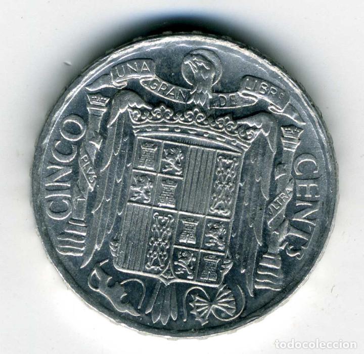 Monedas Franco: 5 CENTIMOS 1945 MADRID - S/C - Foto 2