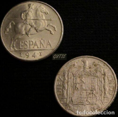 Monedas Franco: FRANCO-7, 10 C&Eacute;NTIMOS 1941, BRILLO ORIGINAL, SIN CIRCULAR. - Foto 1