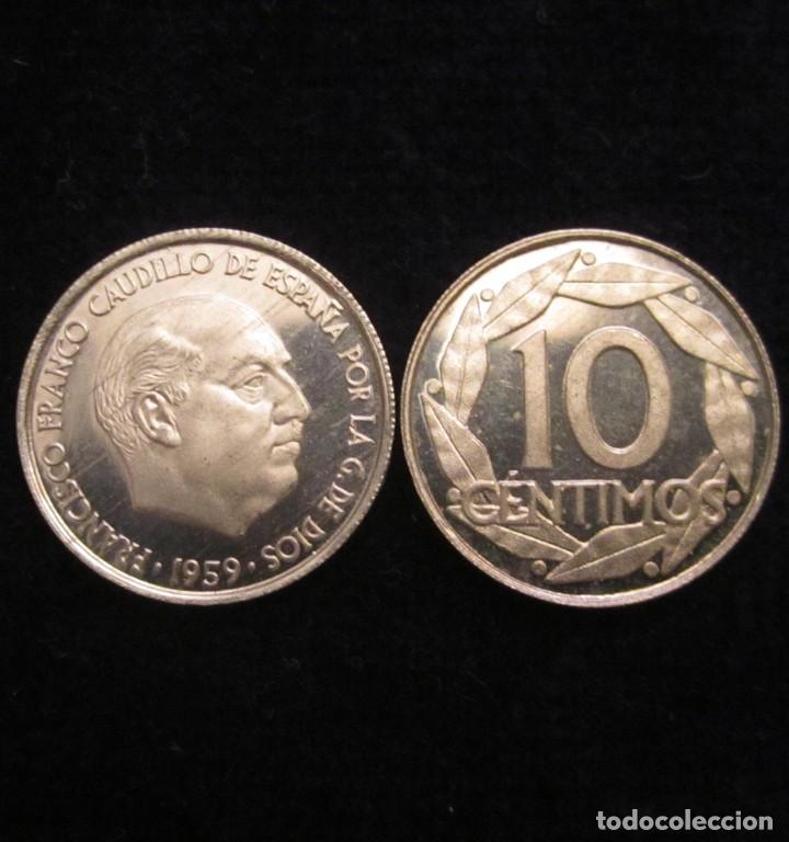 Monedas Franco: FRANCO, 10 C&Eacute;NTIMOS 1959, PROOF. - Foto 1