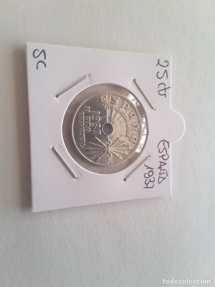 Monedas Franco: Moneda 25 c&eacute;ntimos 1937 - Foto 1