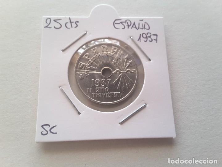 Monedas Franco: Moneda 25 c&eacute;ntimos 1937 - Foto 1