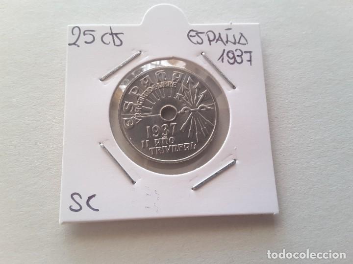 Monedas Franco: Moneda 25 c&eacute;ntimos 1937 - Foto 1
