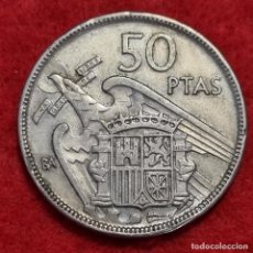 Monedas Franco: MONEDA 50 PESETAS BA FRANCO EXPOSICON BARCELONA 1957 MBC ORIGINAL C17