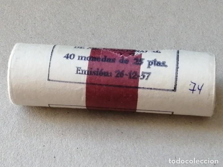 Monedas Franco: Cartucho 25 PESETAS 1957 / 74. - Foto 7