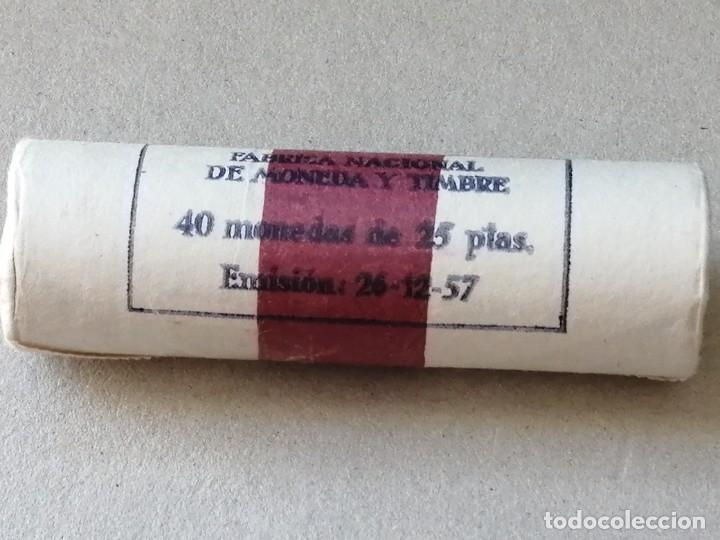 Monedas Franco: Cartucho 25 PESETAS 1957 / 74. - Foto 9