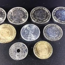 Monedas Franco: ESPAÑA. FRANCISCO FRANCO. - 1945 AL 1963 - (9 MONEDAS EN TOTAL) SIN CIRCULAR BRILLO ORIGINAL L.2. Lote 347411798