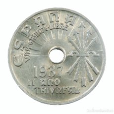 Monedas Franco: 25 CÉNTIMOS 1937. II AÑO TRIUNFAL.. Lote 389601494