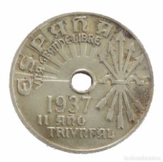 Monedas Franco: 25 CÉNTIMOS 1937. II AÑO TRIUNFAL.. Lote 349231784