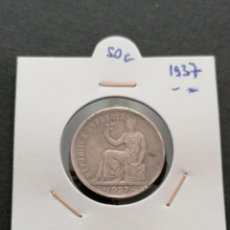 Monedas Franco: MONEDA 50 CÉNTIMOS ,1937, CONSERVACIÓN BC+,, VER FOTOS , GUERRA CIVIL,. Lote 349270144