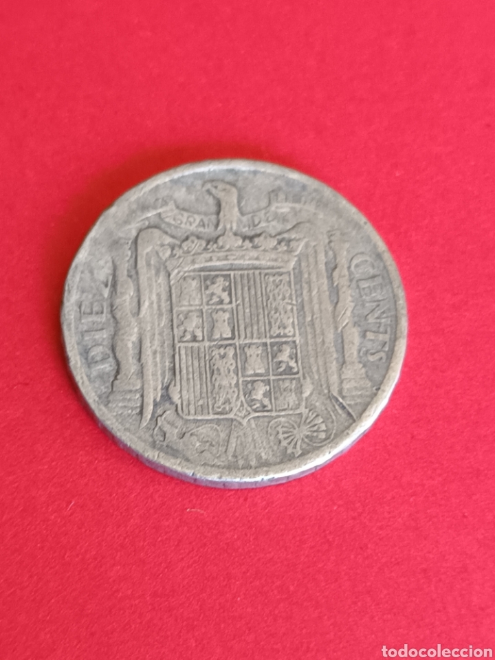 Monedas Franco: ESTADO ESPA&Ntilde;OL. 10 C&Eacute;NTIMOS DE 1945. - Foto 2