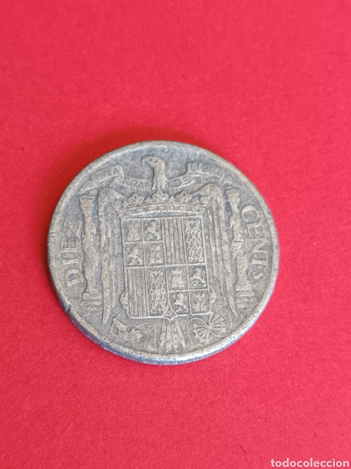 Monedas Franco: ESTADO ESPA&Ntilde;OL. 10 C&Eacute;NTIMOS DE 1945. - Foto 2