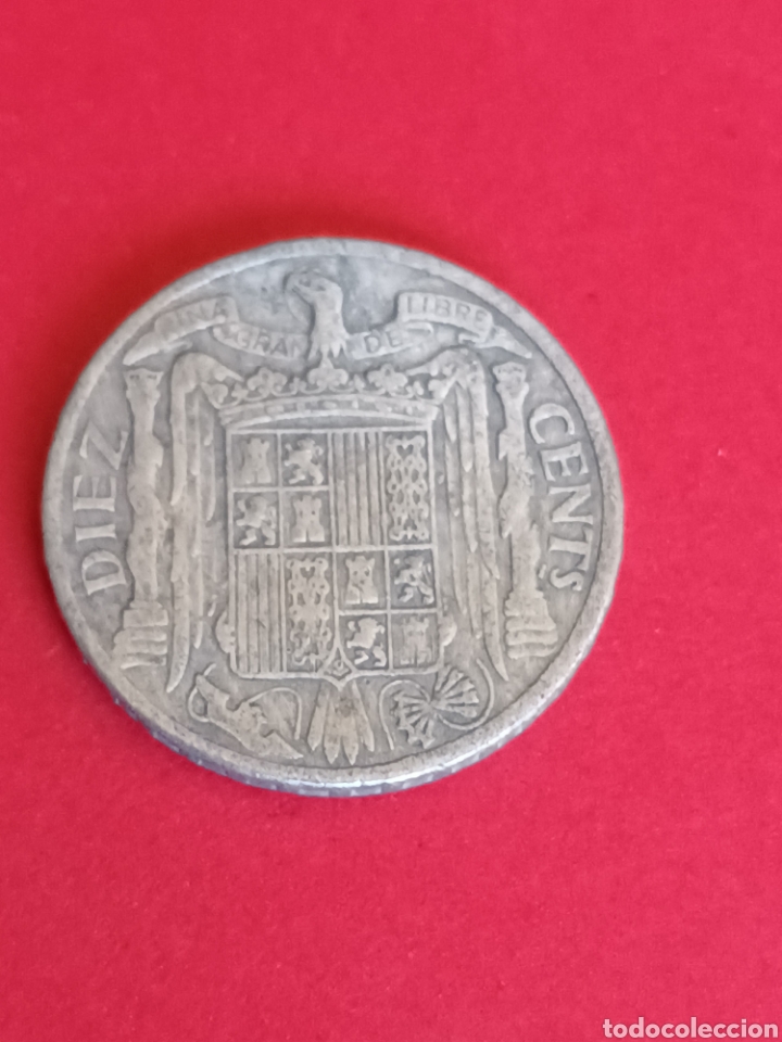 Monedas Franco: ESTADO ESPA&Ntilde;OL. 10 C&Eacute;NTIMOS DE 1945. - Foto 2