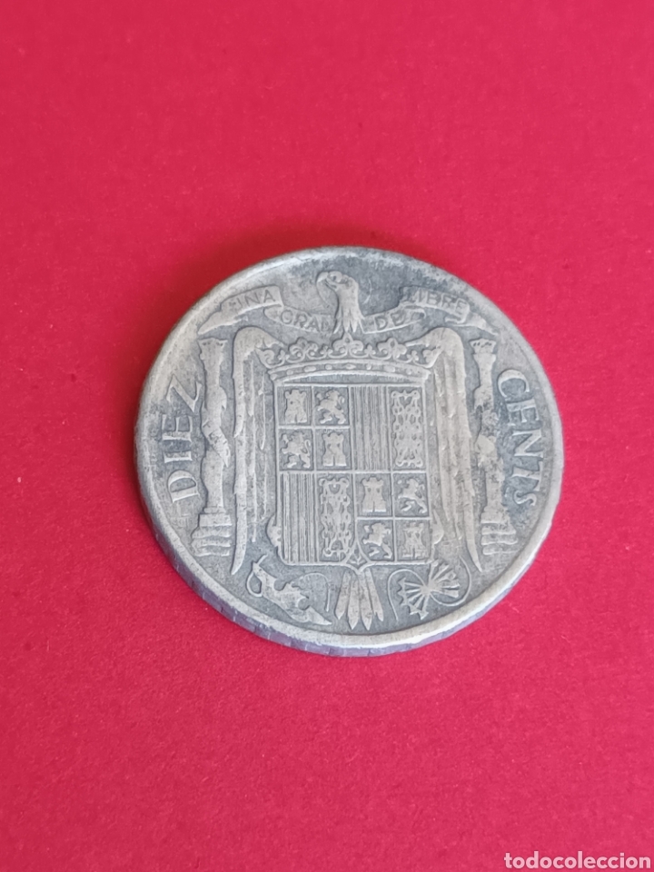 Monedas Franco: ESTADO ESPA&Ntilde;OL. 10 C&Eacute;NTIMOS DE 1953. - Foto 2