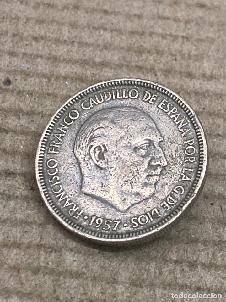 Monedas Franco: Moneda 5 pesetas 1957 E60 - Foto 1