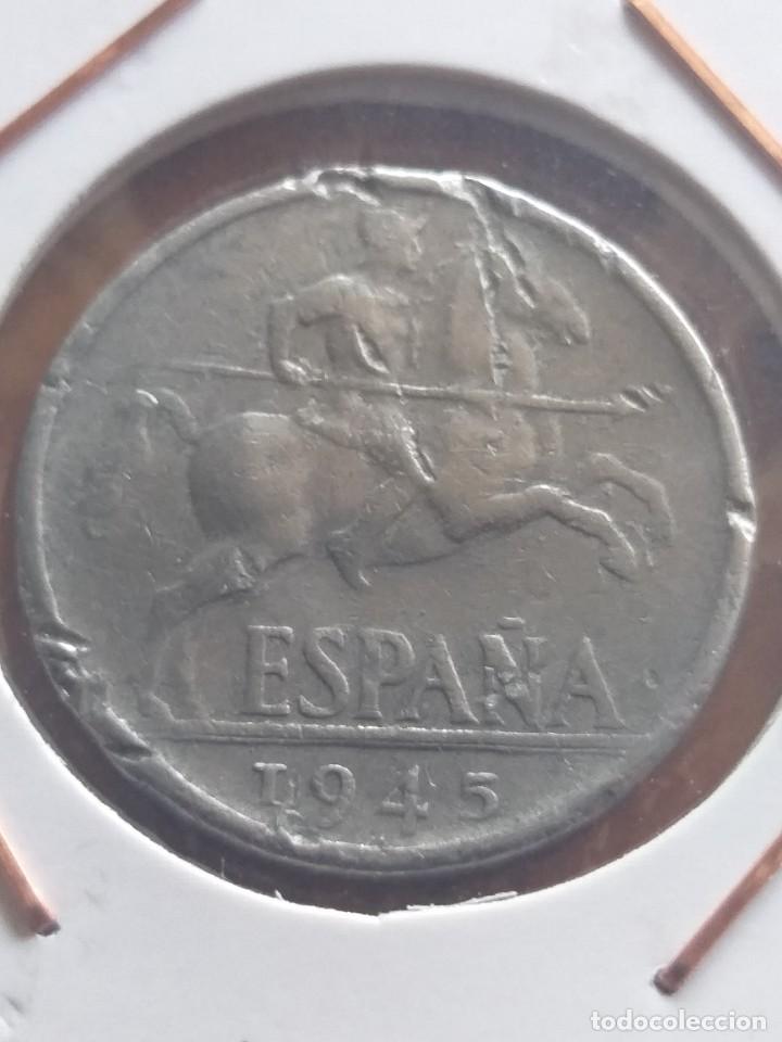 Monedas Franco: 10 c&eacute;ntimos 1945 Estado Espa&ntilde;ol - Foto 2