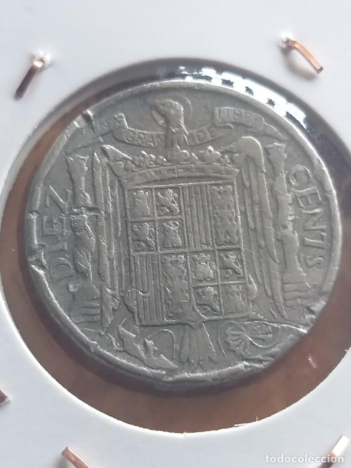 Monedas Franco: 10 c&eacute;ntimos 1945 Estado Espa&ntilde;ol - Foto 3