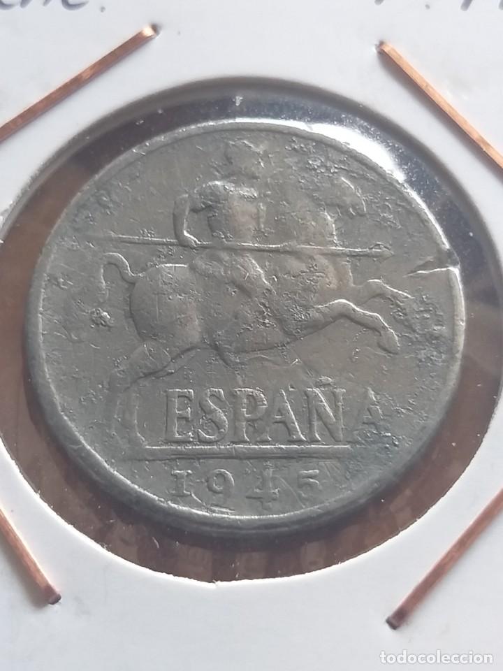 Monedas Franco: 10 c&eacute;ntimos 1945 Estado Espa&ntilde;ol - Foto 2