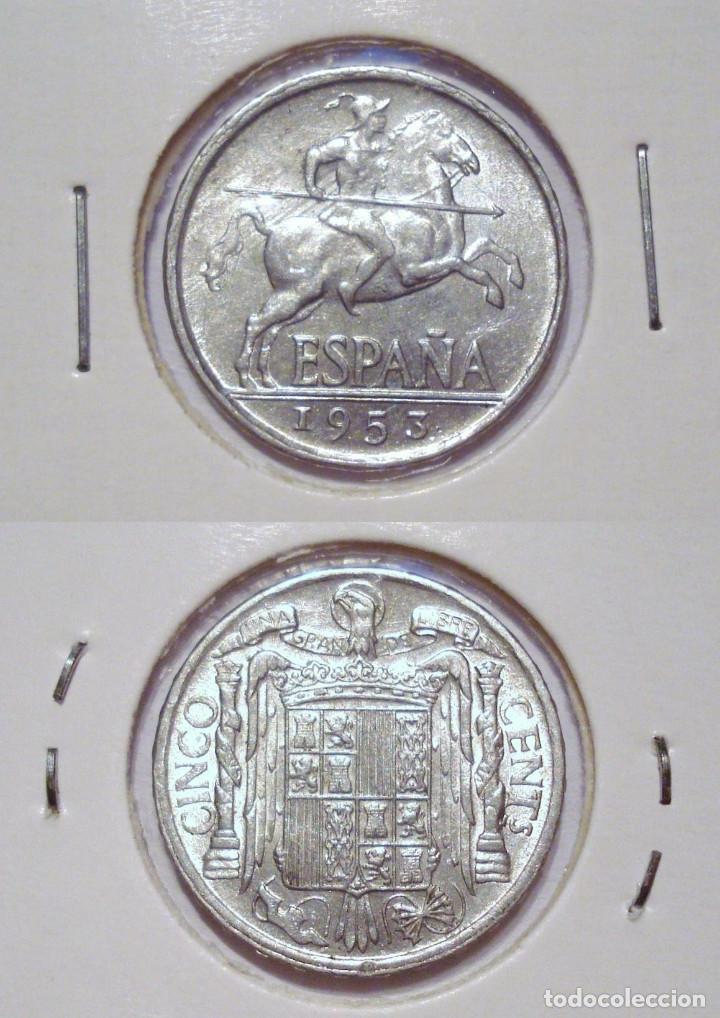 Monedas Franco: SPAIN 5 CENTIMOS 1953. UNCIRCULATED. ESPAGNE. - Foto 1