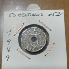 Monedas Franco: MONEDA DE 50 CENTIMOS AÑO 1949*52 TARIFA PLANA DE GASTOS PARA MONEDAS SUELTAS. Lote 353556448