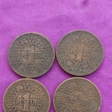 Monedas Franco: LOTE DE CUATRO MONEDAS DE 1 PESETA DE 1944. Lote 355083468